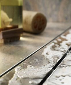 Brushed Aluminium tile insert linear shower waste grate 100mm Australia